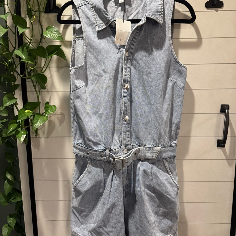Denim Sleeveless Jumpsuit